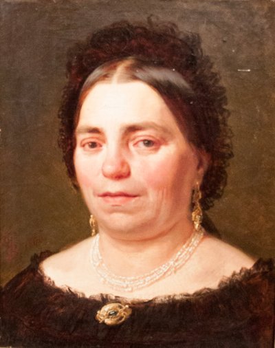 Portrait of Mrs. Vilmos Benczur, Mother of the Artist by Gyula Benczúr
